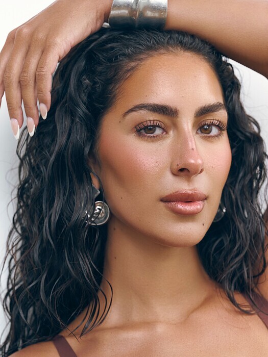A petite model beauty portrait with jewellery